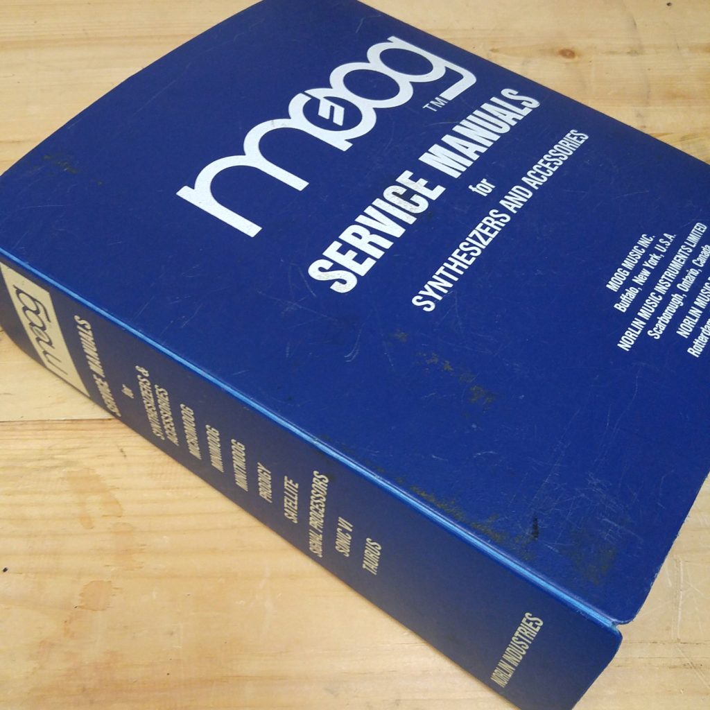 Official Moog service manual binders