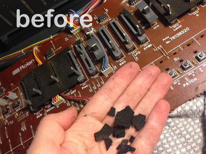 LOT OF 4 SETS of New Dust Protectors for Roland Juno 106 Sliders (save $20!) image 1