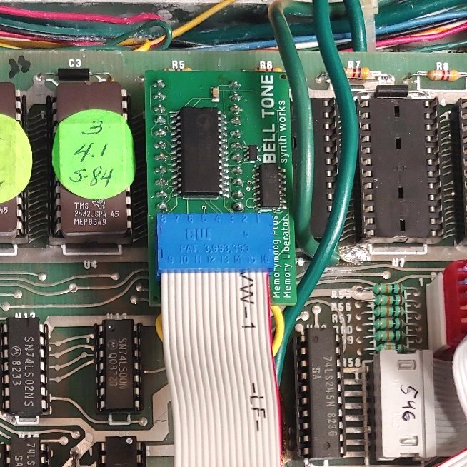 Moog Memorymoog PLUS "Memory Liberator" upgrade - replaces the battery and all 8 RAM chips! image 0