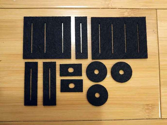 Roland RS-09 Version 2 (blue and yellow switches) Slider and Switch Dust Gaskets Set image 0